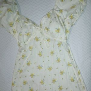 Yellow floral Dress